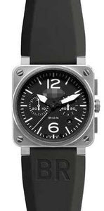 Custom Black Watch Dial BR03-94-Steel