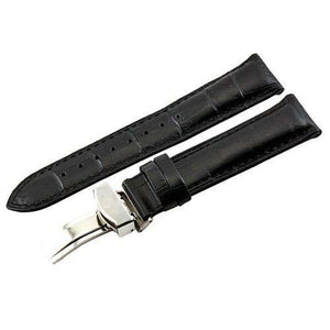 Custom Leather Watch Straps JB-20MMSILV_BLK