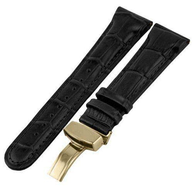 Wholesale Leather Watch Straps JB-24MMGLD_BLK