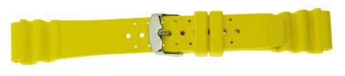 Customized Rubber Watch Bands ZC-20RUH-YELLOW